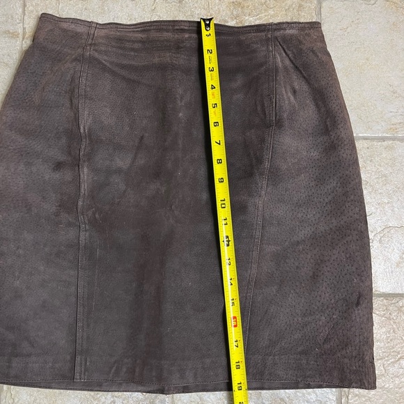 Sarah Morgan Vintage Womens Leather Suede Mini Skirt Sz M Western Country Fest - Picture 11 of 12
